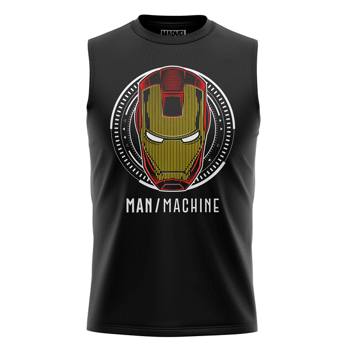 Iron Man Mask (Glow In The Dark) - Marvel Official Sleeveless T-shirt