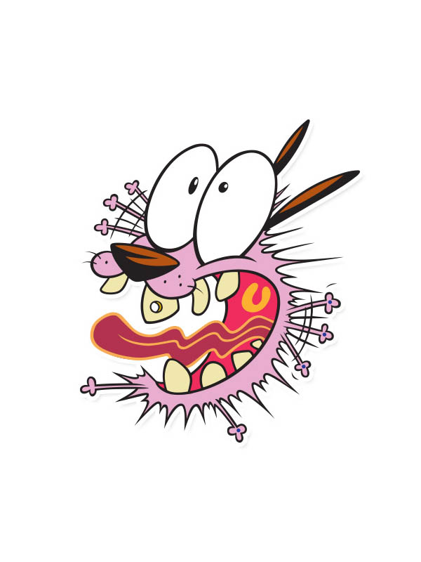 Courage - Courage The Cowardly Dog Official Sticker