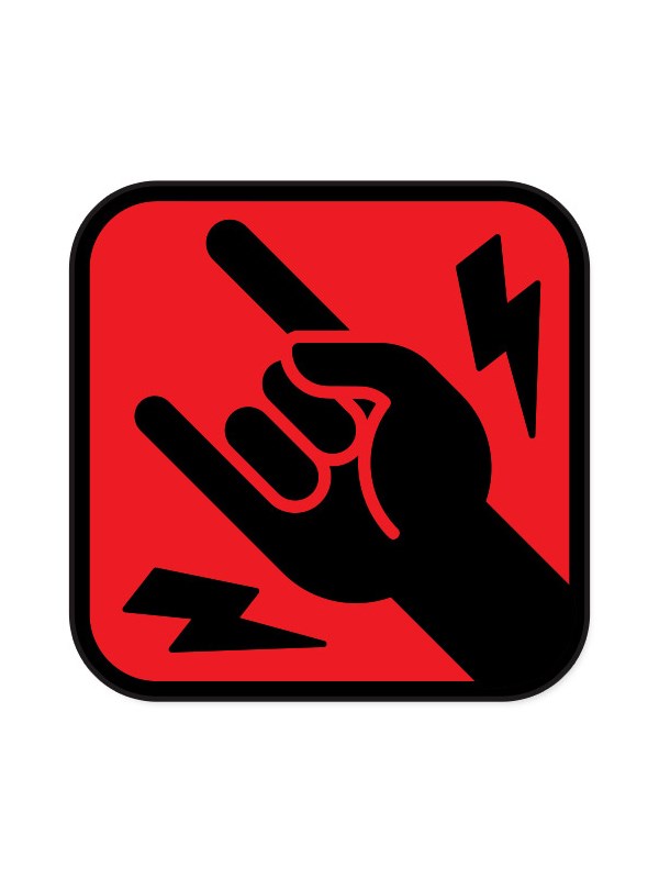 Danger: Electric Rock Risk - Sticker