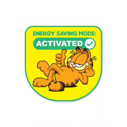 Energy Saving Mode: Activated - Garfield Official Sticker