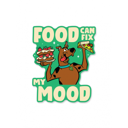 Food Can Fix My Mood - Scooby Doo Official Sticker