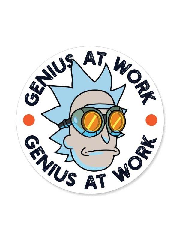 Genius At Work - Rick And Morty Official Sticker