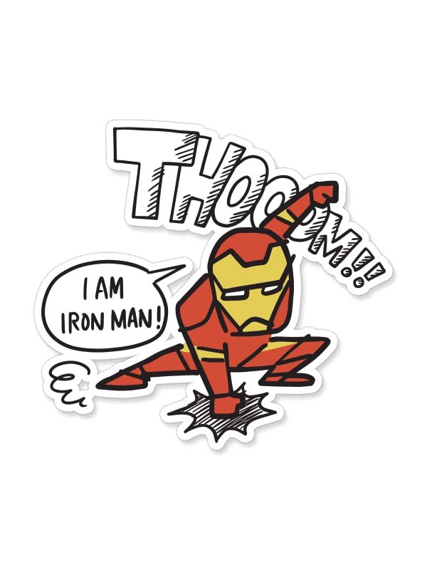 Iron Man Doodle, Official Marvel Sticker