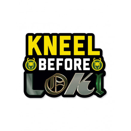 Kneel Before Loki - Marvel Official Sticker
