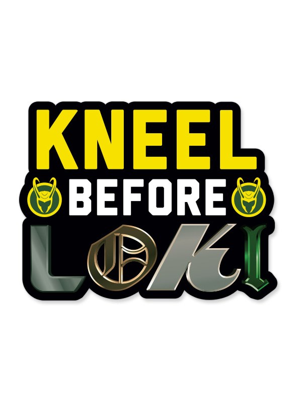 Kneel Before Loki - Marvel Official Sticker