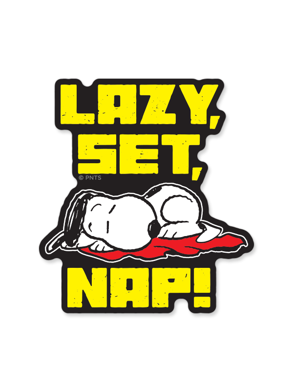 Lazy, Set, Nap! - Peanuts Official Sticker