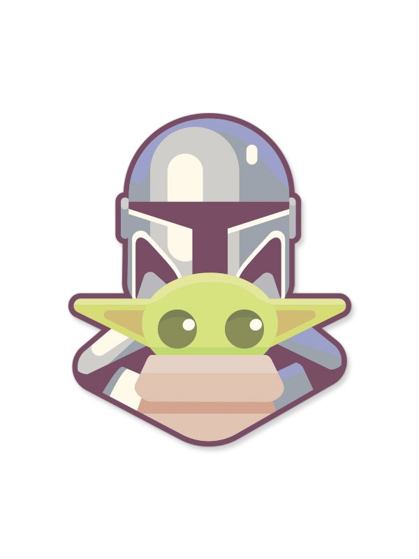 Mando & Grogu, Star Wars Official Sticker