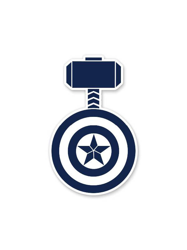 Hammer And Shield - Marvel Official Sticker