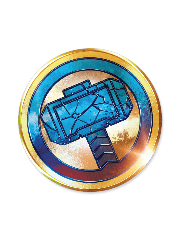 Mjolnir Badge - Marvel Official Sticker