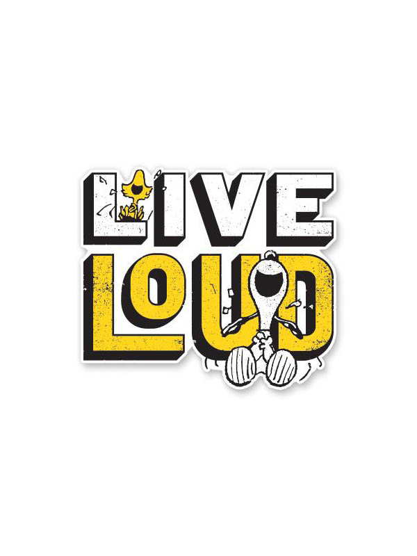 Live Loud - Peanuts Official Sticker