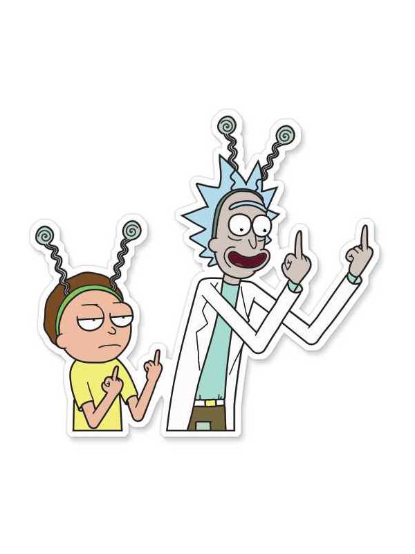 Flip Off - Rick And Morty Official Sticker