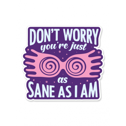 Sane As I Am - Harry Potter Official Sticker