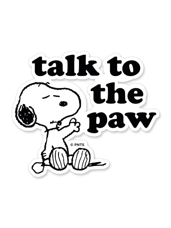 Talk To the Paw - Peanuts Official Sticker