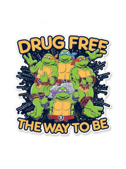 Drug Free - TMNT Official Sticker