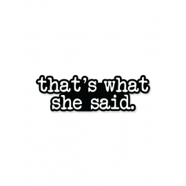 That's What She Said - Sticker