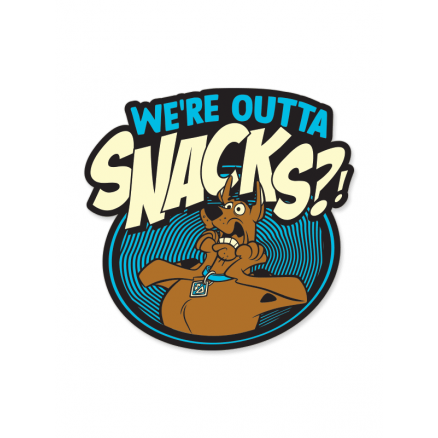 We're Out Of Snacks - Scooby Doo Official Sticker