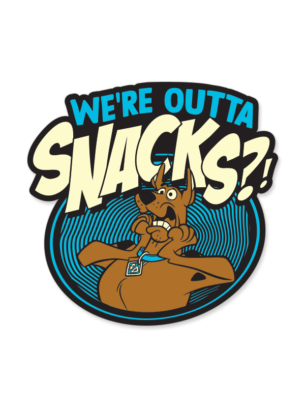 We're Out Of Snacks - Scooby Doo Official Sticker
