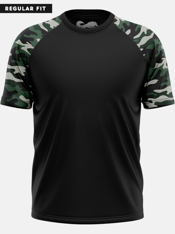 Camouflage Raglan Pattern: Military Green