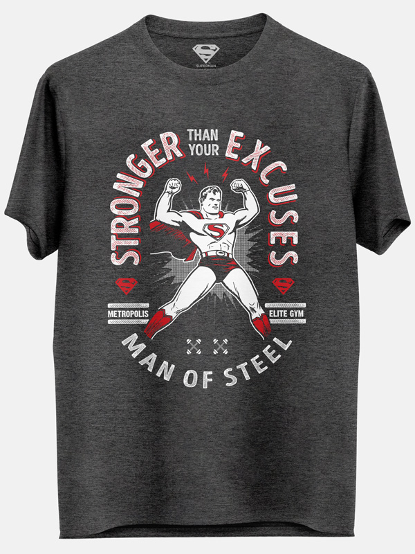 Stronger Than Your Excuses - Superman Official T-shirt
