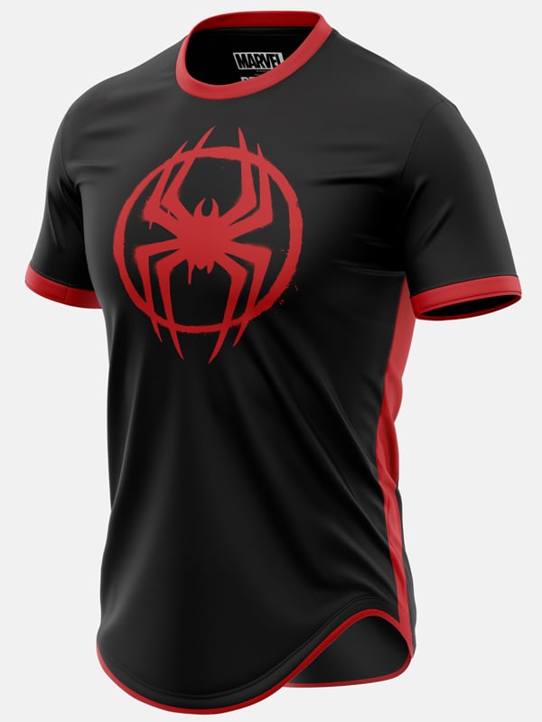 Across The Spider-Verse: Miles Morales Logo - Marvel Official Drop Cut T-shirt