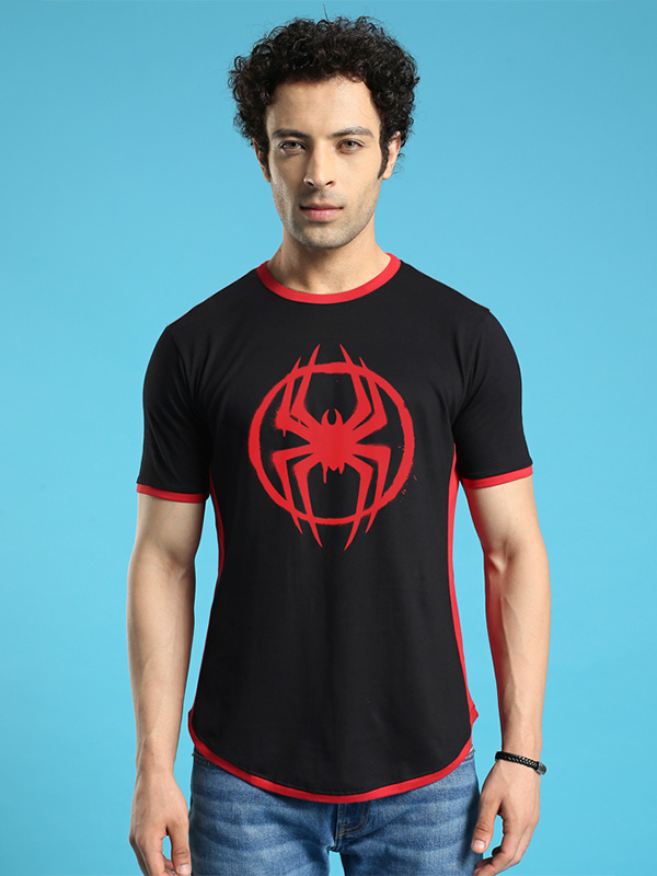 Across The Spider-Verse: Miles Morales Logo - Marvel Official Drop Cut T-shirt