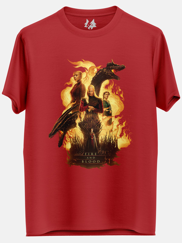 HOTD: Fire And Blood - House Of The Dragon Official T-shirt