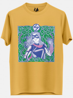 Ms. Marvel: Flower Pattern - Marvel Official T-shirt