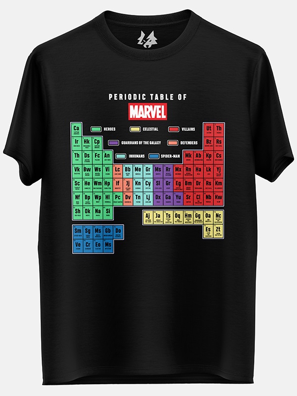 Marvel Periodic Table - Marvel Official T-shirt
