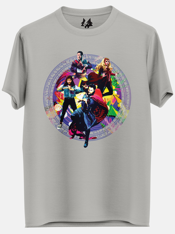 Team Multiverse In Action | Marvel Official T-shirt | Redwolf
