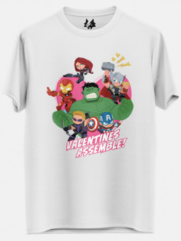 Valentines Assemble - Marvel Official T-shirt