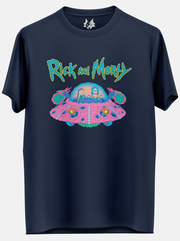 Pink Spaceship - Rick and Morty Official T-shirt