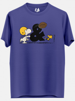 Snoopy & Rugby Ball - Peanuts Official Tshirt