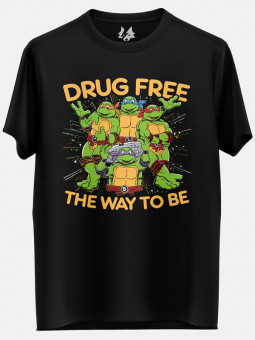 Drug Free - TMNT Official T-shirt