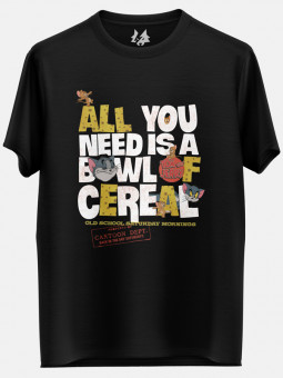 Bowl Of Cereal - Tom & Jerry Official T-shirt