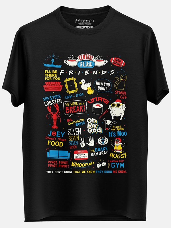 F.R.I.E.N.D.S Infographic - Friends Official T-shirt