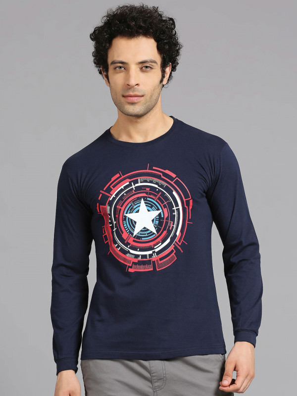 Captain America: Mechanical Shield - Marvel Official Full Sleeve T-shirt