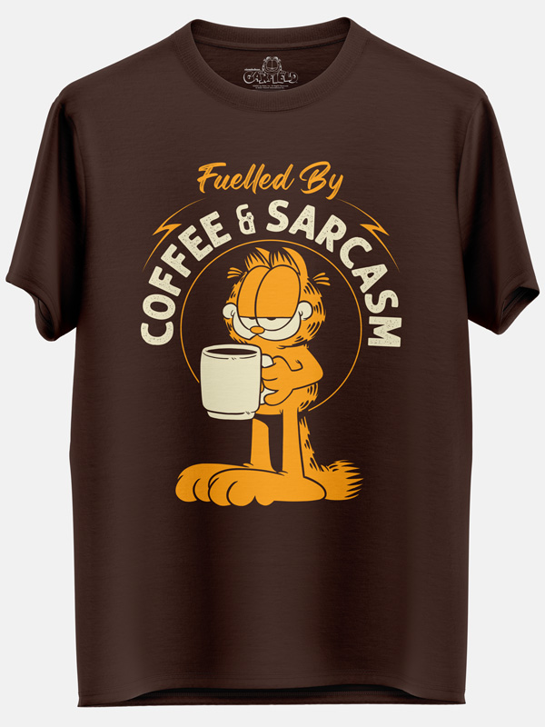 Fuelled By Coffee & Sarcasm - Garfield Official T-shirt