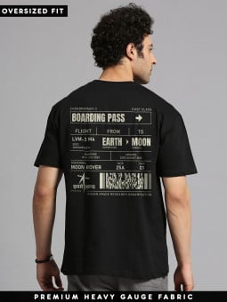 Moon Boarding - ISRO Official Oversized T-shirt