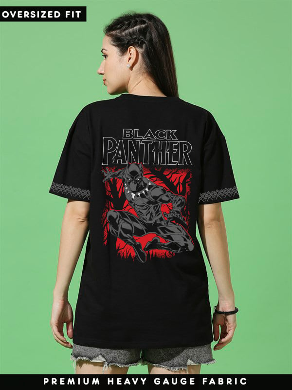 Black Panther: Urban Logo - Marvel Official Oversized T-shirt