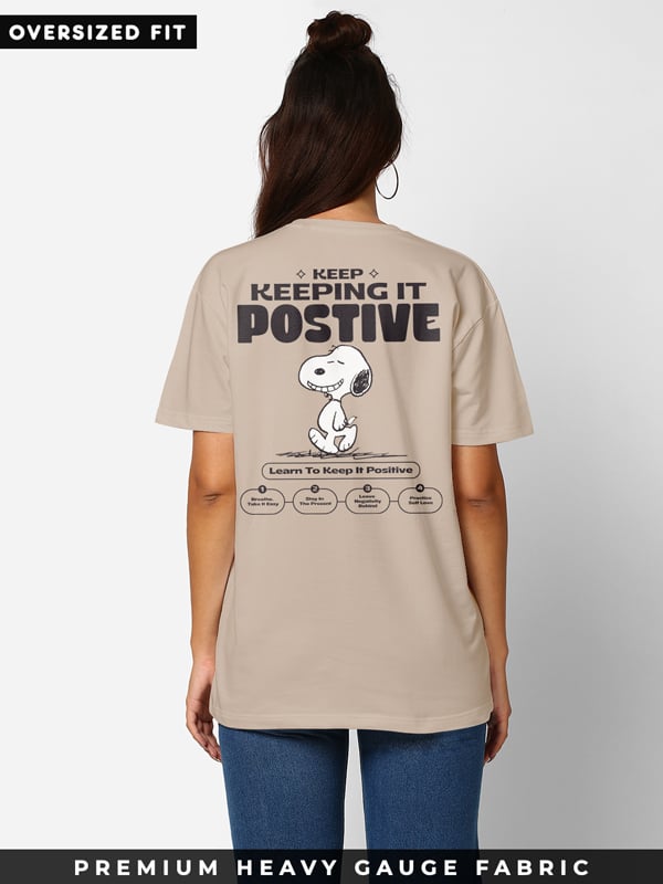 Keeping It Positive - Peanuts Official Oversized T-shirt
