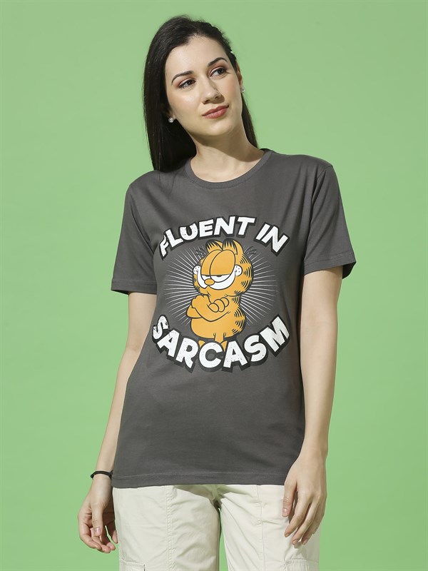Fluent In Sarcasm - Garfield Official T-shirt