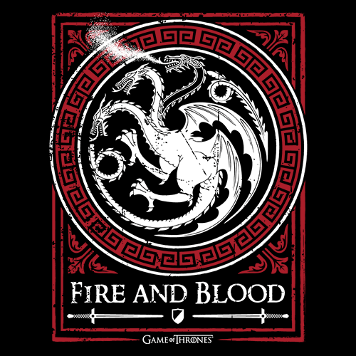 House Targaryen Emblem Game Of Thrones T Shirts Redwolf