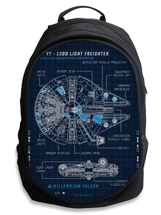 

Redwolf - Millennium Falcon Blueprint - Star Wars Official Backpack-backpack-+-skin