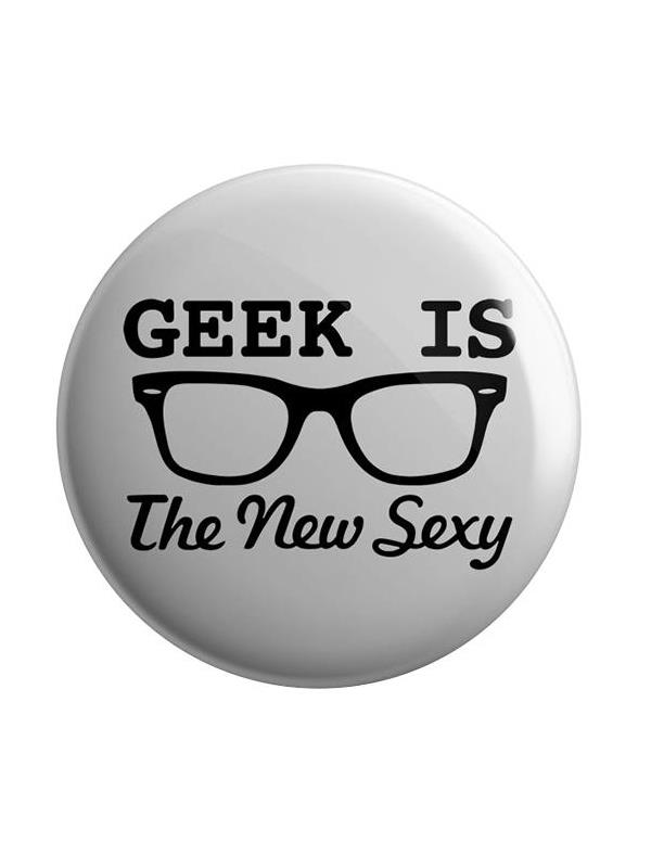 

Redwolf - Geek Is The New Sexy - Badge, Light grey
