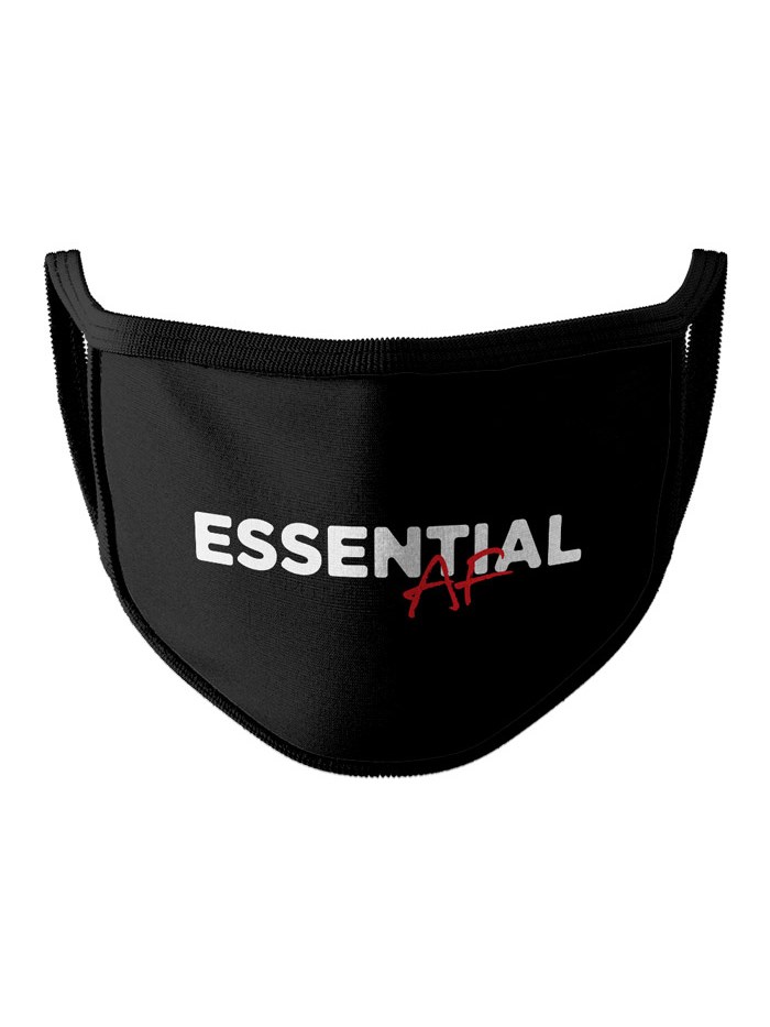 

Redwolf - Essential AF - Face Mask, Black fabric & tipping