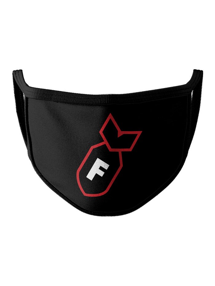

Redwolf - F Bomb - Face Mask, Black fabric & tipping