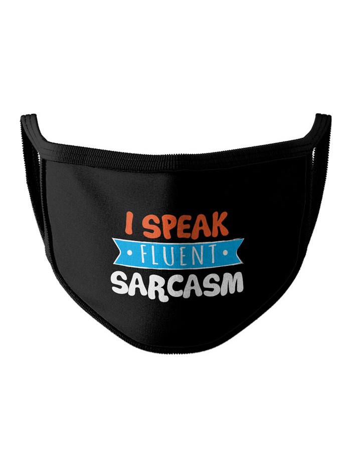 

Redwolf - Fluent Sarcasm - Face Mask, Black fabric & tipping