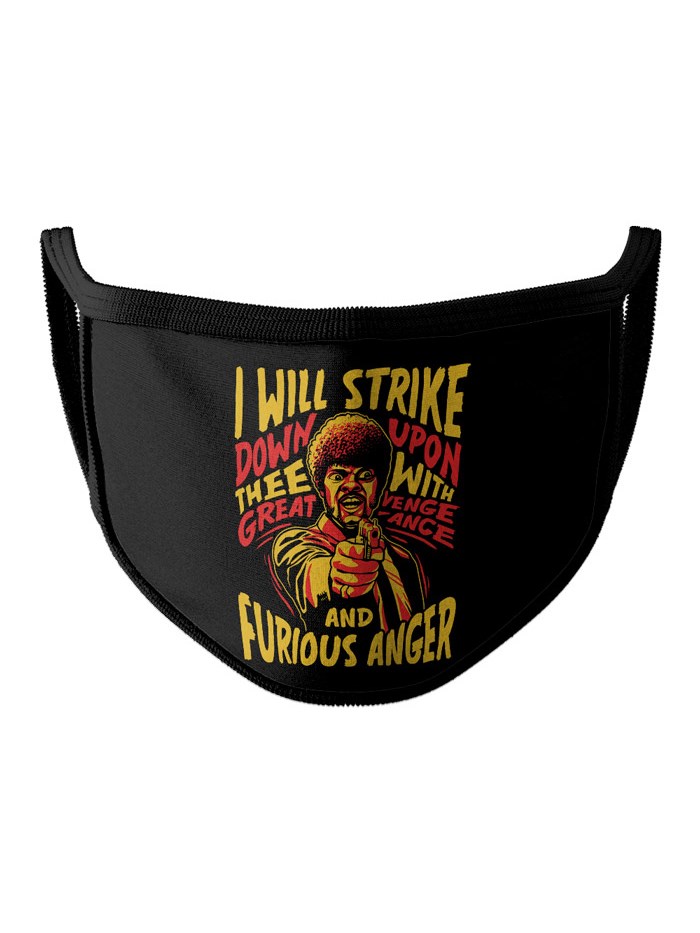 

Redwolf - Furious Anger - Face Mask, Black fabric & tipping