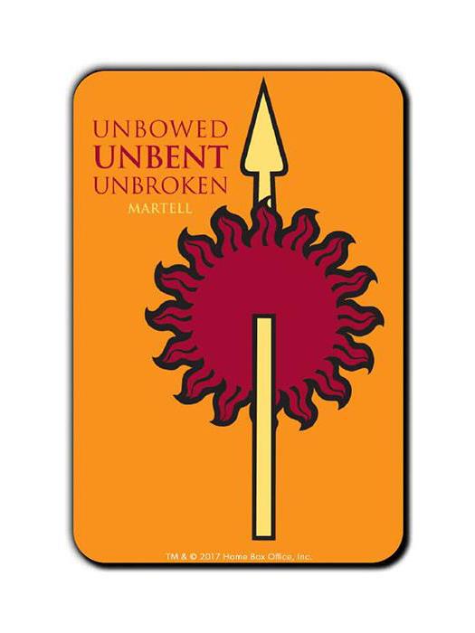 

Redwolf - Unbowed Unbent Unbroken - Game Of Thrones Official Fridge Magnet