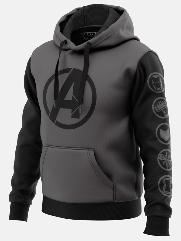 Avengers: Character Logos Hoodie | Official Marvel Merchandise | Redwolf